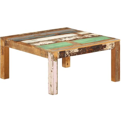 Table basse 80x80x40 cm Bois de récupération massif