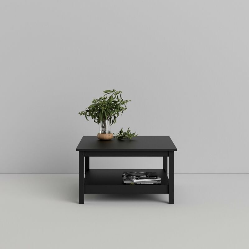 Table basse 81x81 cm Noir mat | noir
