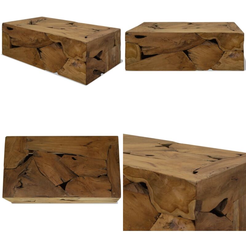 Vidaxl - Table basse 90x50x30 cm Teck véritable Marron - Table Basse Teck - Table Basse Design - Meuble Tv Bois - Table D'appoint Rustique - Table