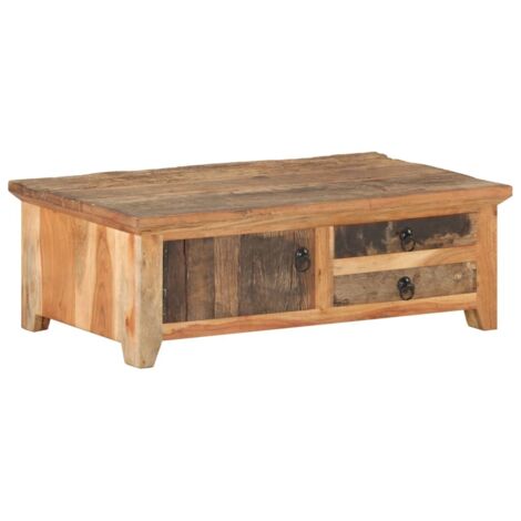 Table basse 90x50x31 Bois de récupération massif