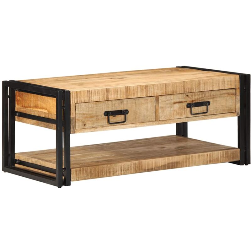 Vidaxl - Table basse 90x50x38 cm bois de manguier massif brut