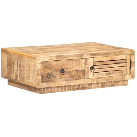 Table basse 90x60x29 cm Bois de manguier brut vidaXL