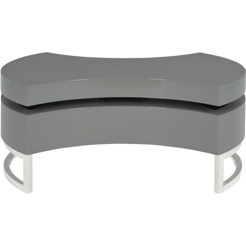 Table basse à forme réglable Gris brillant 282990 203€10 sur Table basse design Owen L. 80 x l. 74 cm Noir
