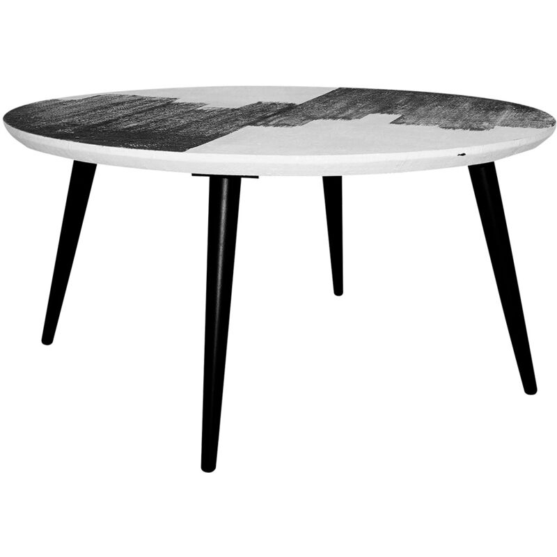 Table Basse Abstract - h 38cm Signature Noir