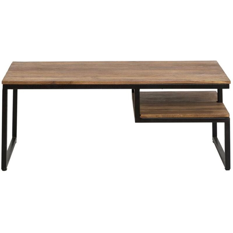 Made In Meubles - Table basse acacia foncé et métal plateau suspendu - Bois