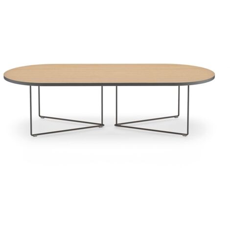 Table basse Adil 136cm - chêne/noir