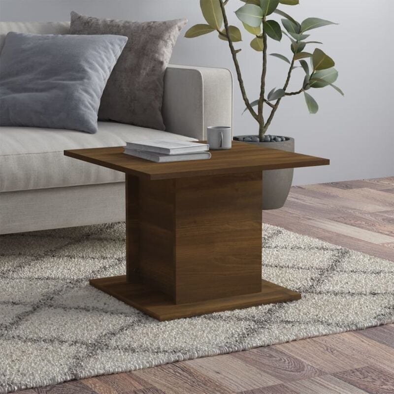 Vidaxl - Table basse Chêne marron 55,5x55,5x40 cm Aggloméré