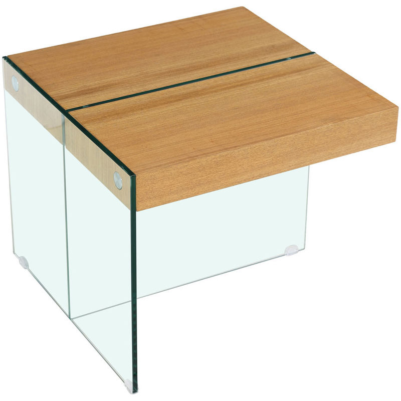 Table basse Agrigento - 60 x 60 x 50 cm - Finition chêne