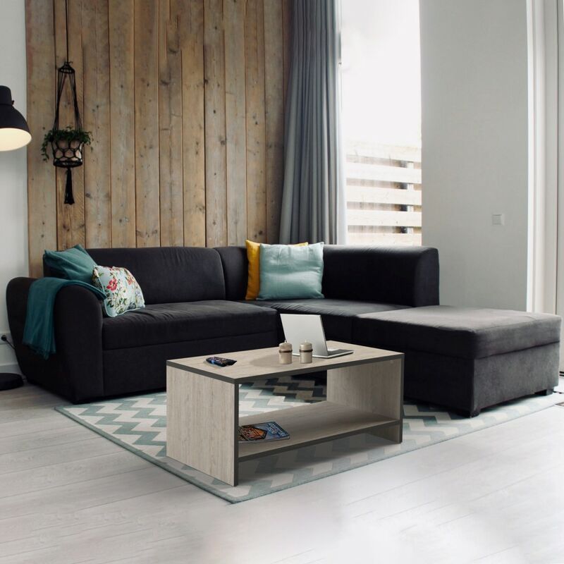 Table basse alba 100x50cm / Décor Chêne sablé/ 100x50x43