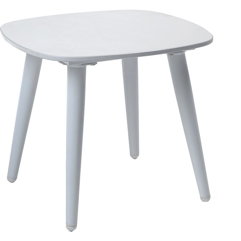 Table Basse De Jardin Sienna 60x60 En Alu Coloris Blanc Fumee