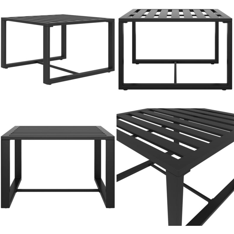Vidaxl - Table basse Aluminium Anthracite - Table Basse - Mobilier De Jardin - Table Extérieure - Aluminium - Design Moderne - Home & Living
