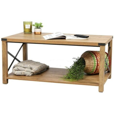 Table basse angles et croisillons Jane