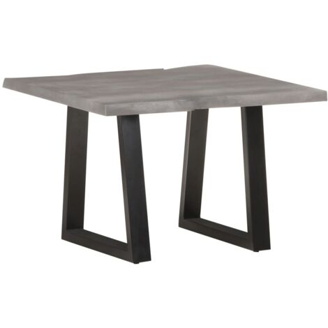 Table basse avec bord naturel-Table Salon 60x60x40 cm Bois d'acacia massif 615516