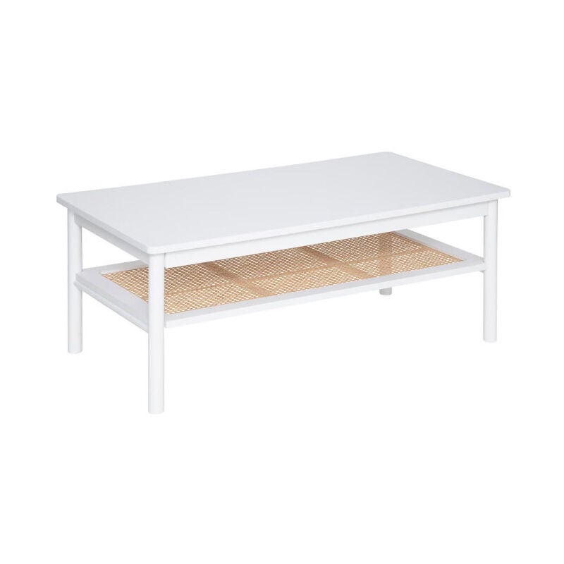 Table Basse Avec Étagère 'Cabras' 109cm Blanc