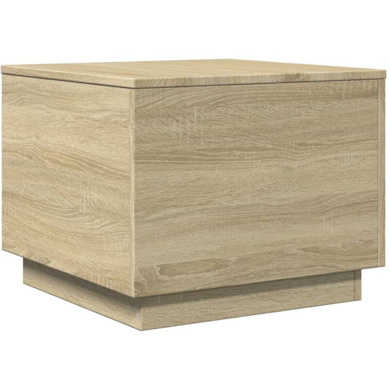 Vidaxl - Table basse avec lumières led chêne sonoma 50x50x40 cm