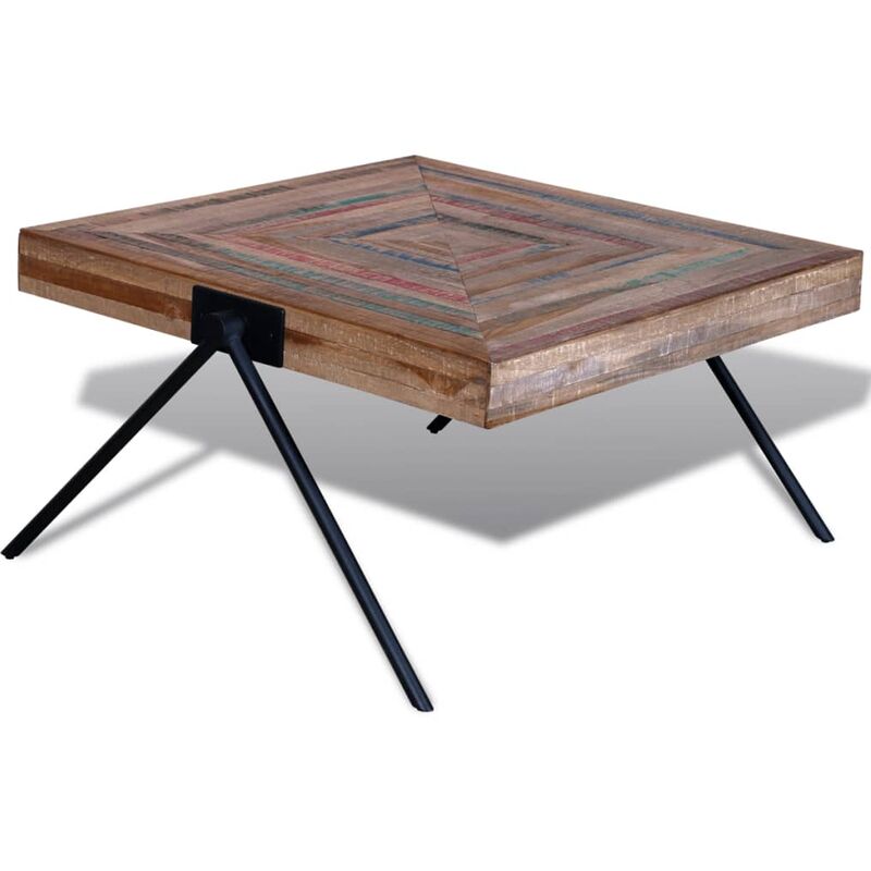 Vidaxl - Table basse avec pieds en V Bois de teck recyclé
