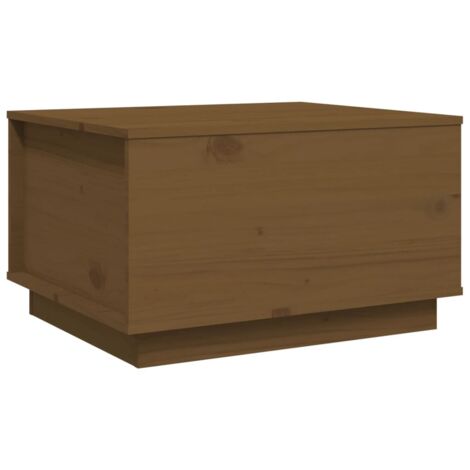 Table basse avec plateau relevable design rustique moderne 60 x 50 x 35 cm bois massif de pin marron DEC039487