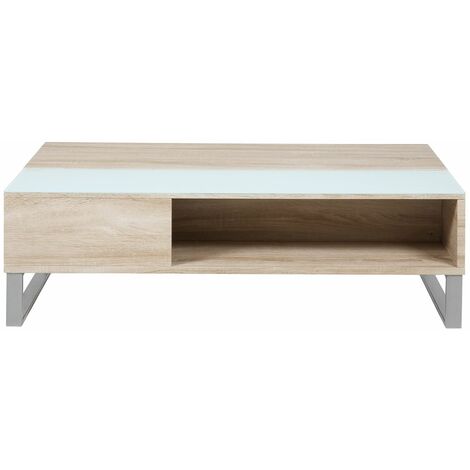 Table basse avec plateau relevable et rangement intégré AZÉLA