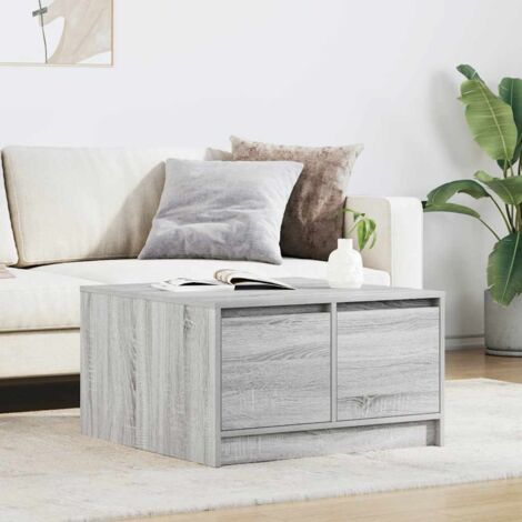 Table basse avec tiroirs-Table Salon à rangement sonoma gris 70,5x70x40 cm 704912