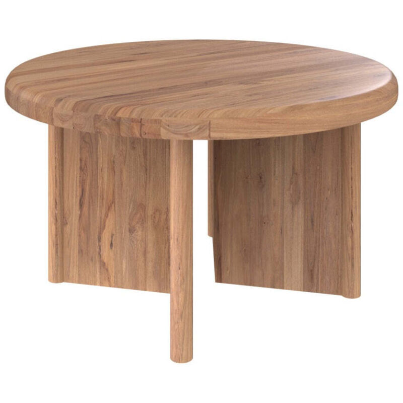 Rendez-vous Déco - Table basse ronde en bois de teck recyclé D80 cm - bana Rendez-vous Déco - Table basse ronde en bois de teck recyclé D80 cm - bana
