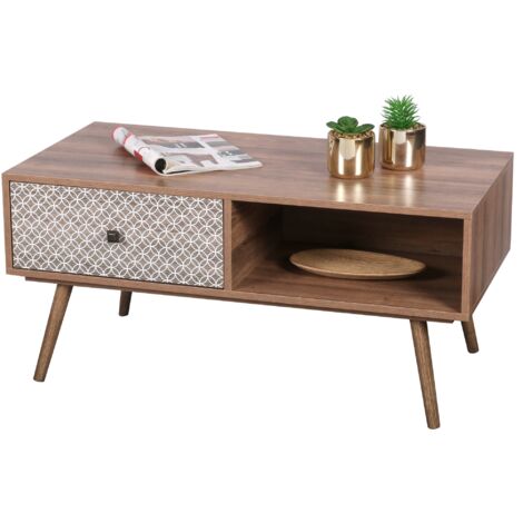 Table basse "Baobab" - Marron - L 100 x P 50 x H 46,5 cm - Livraison gratuite