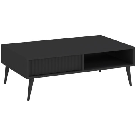Table basse BARCELONA - 1 Tiroir - 1 Niche Gris