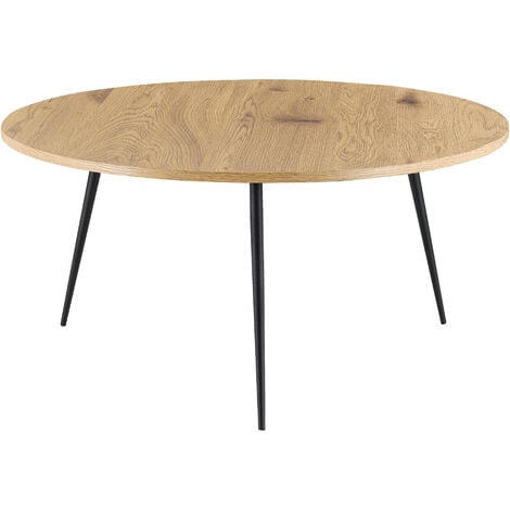 Table basse basse du canapé pour le salon studio noir et chêne