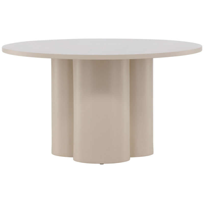 Table basse beige Olivia Ronde : 80 x 45 cm
