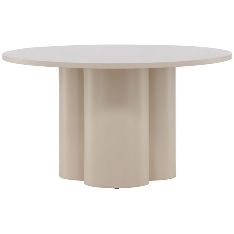Table basse ronde en MDF 80cm – Couleur beige – Hauteur 45cm – Pied central cylindrique – Design moderne pour salon Table basse ronde en MDF 80cm – Couleur beige – Hauteur 45cm – Pied central cylindrique – Design moderne pour salon