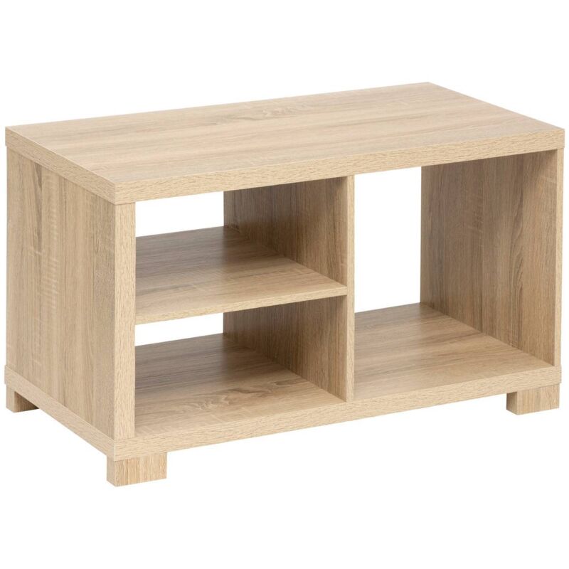 Atmosphera - Table basse 2 niveaux Bivoak effet bois naturel créateur d'intérieur