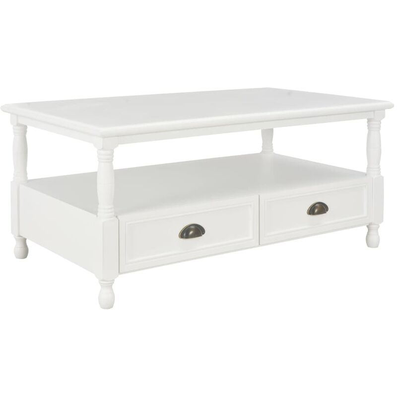 Table basse Blanc 100 x 55 x 45 cm Bois