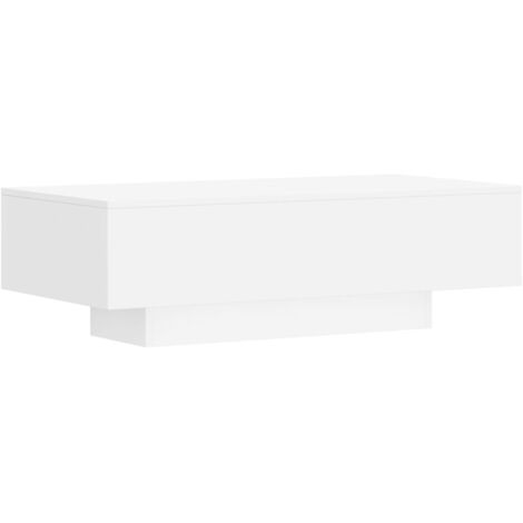Table basse blanc 100x49,5x31 bois d'ingénierie