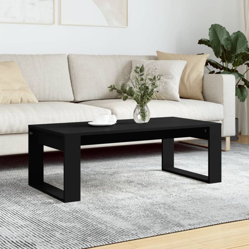 Vidaxl - Table basse noir 102x50x35 cm bois d'ingénierie