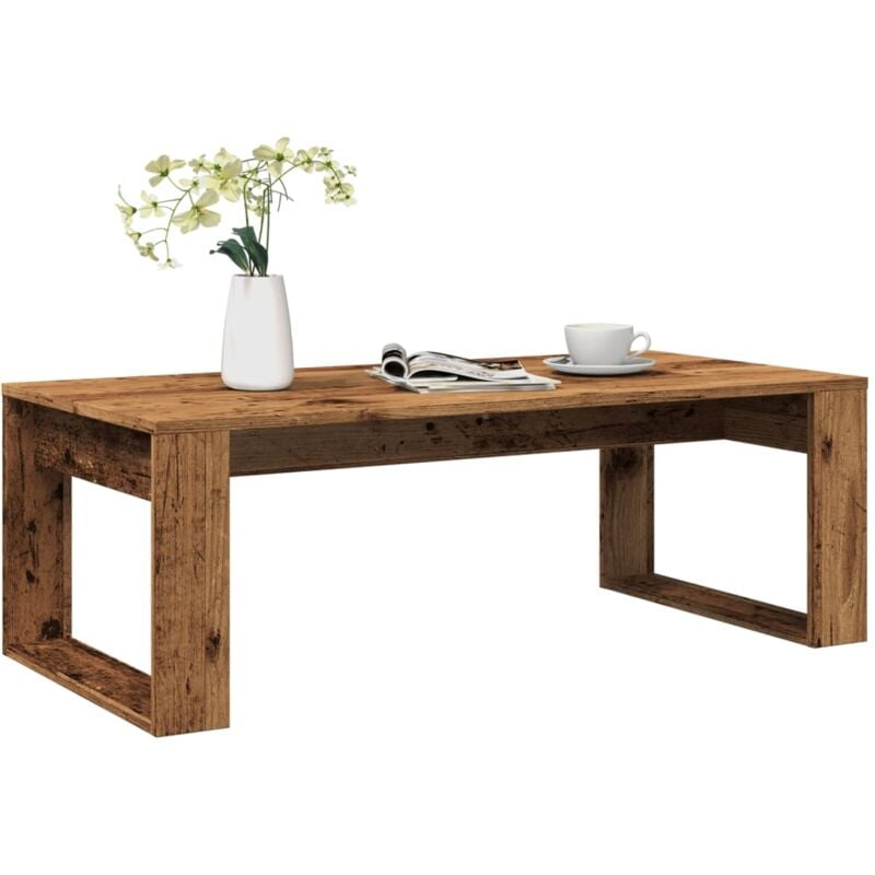 Table basse vieux bois 102x50x35 cm bois d'ingénierie vidaXL