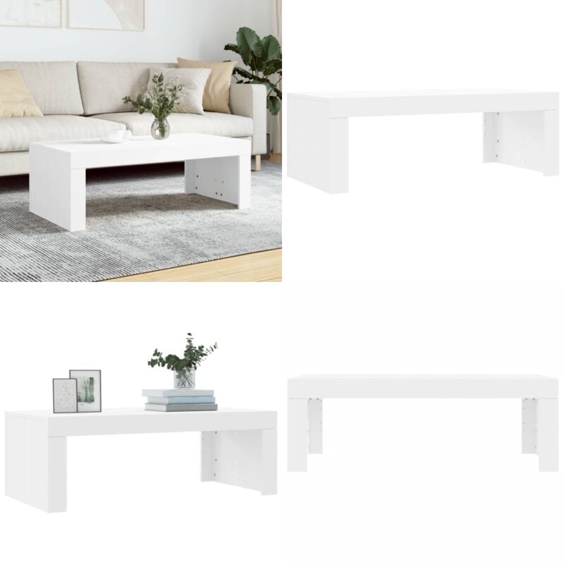 Vidaxl - Table basse blanc 102x50x36 cm bois d'ingénierie - Table Basse Blanche - Meuble Salon - Table D'appoint - Design Moderne - Bois D'ingénierie