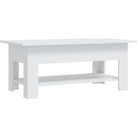 Table basse Blanc 102x55x42 cm