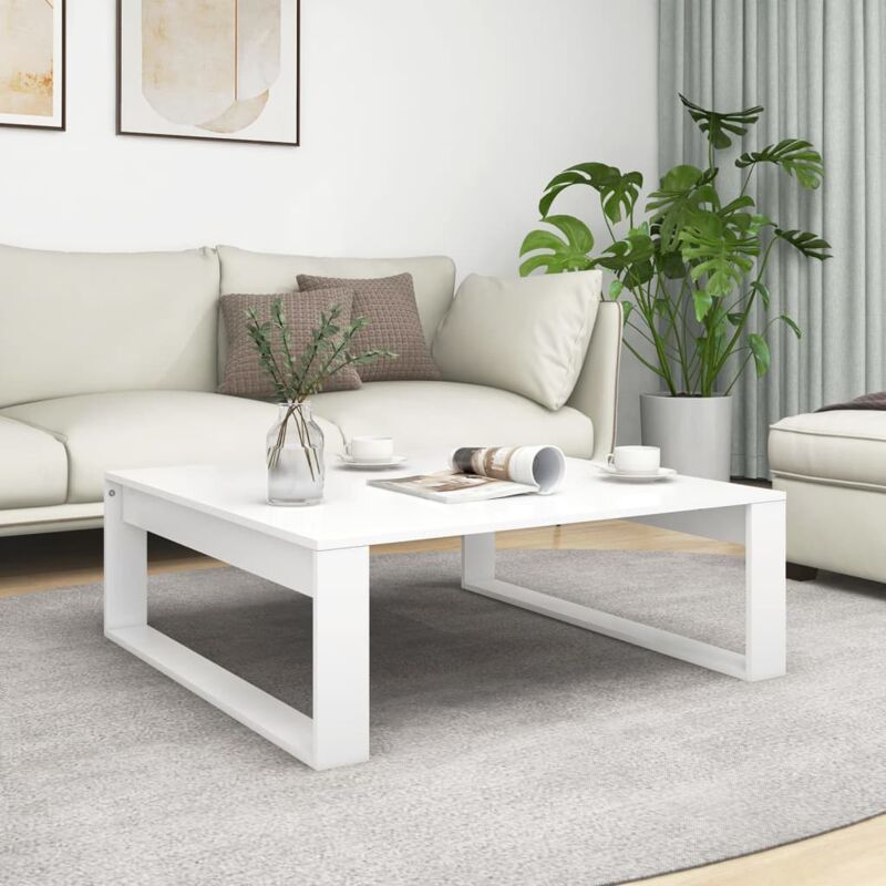 Vidaxl - Table basse Blanc 100x100x35 cm Aggloméré