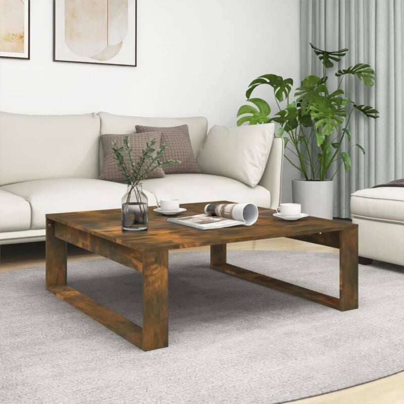 Vidaxl - Table basse Chêne fumé 100x100x35 cm Bois d'ingénierie