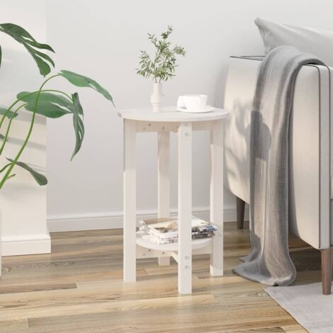 Table basse Blanc Ø 40x60 cm Bois massif de pin vidaXL