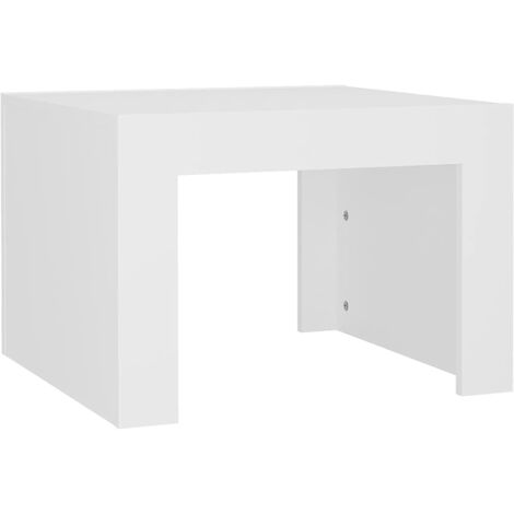 Table basse Blanc 50x50x35 cm