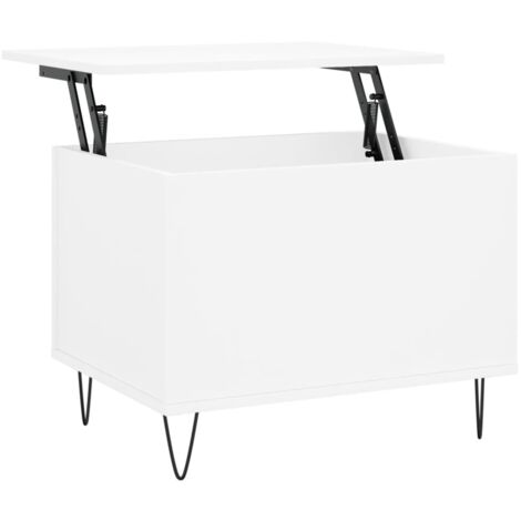 Table basse Blanc 60x44,5x45 Bois d'ingénierie
