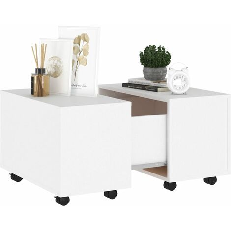 Table basse Blanc 60x60x38