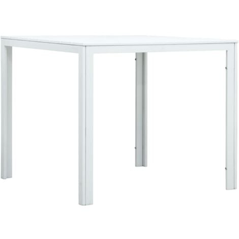 Table basse Blanc 78x78x74 cm PEHD Aspect de bois