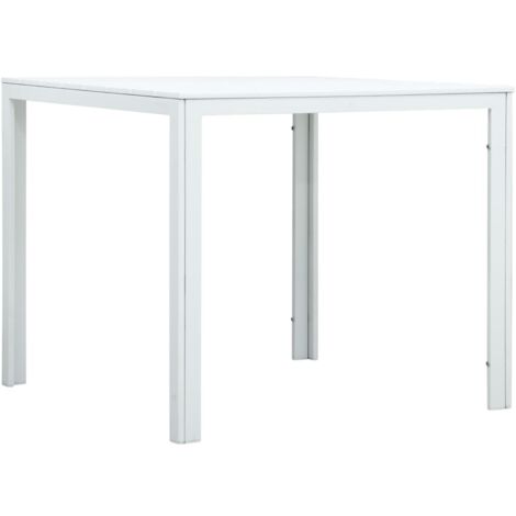 Table basse Blanc 78x78x74 cm PEHD Aspect de bois vidaXL