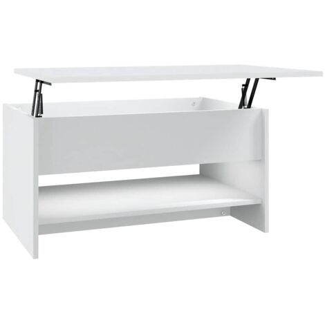 Table basse Blanc 80x50x40 cm Bois d'ingénierie vidaXL