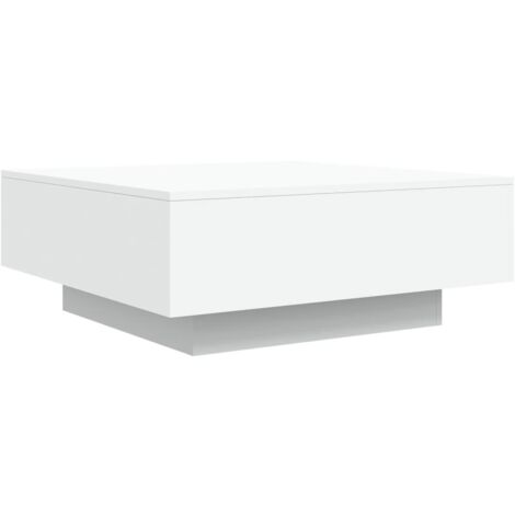 Table basse blanc 80x80x31 bois d'ingénierie