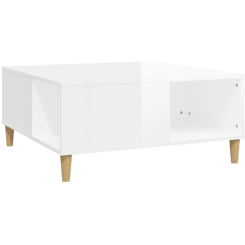 Vidaxl - Table basse blanc brillant 80x80x36,5 cm bois d'ingénierie