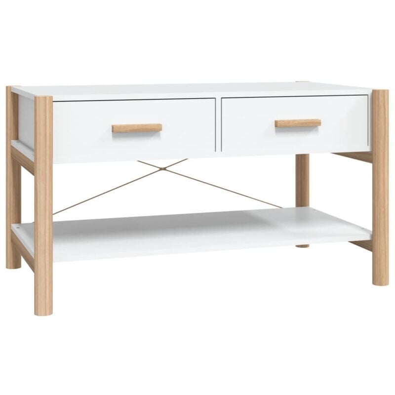 Vidaxl - Table basse Blanc 82x48x45 cm Bois d'ingénierie