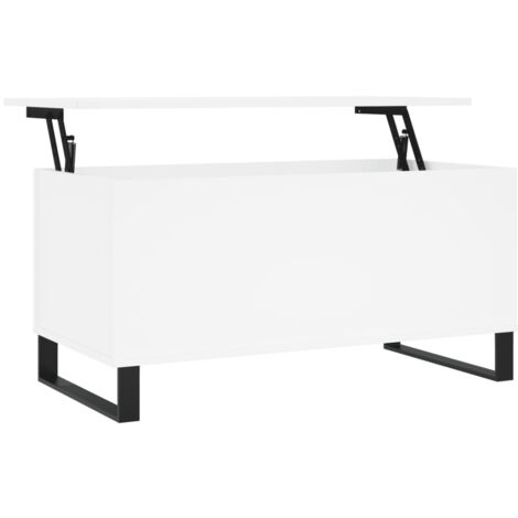 Table basse Blanc 90x44,5x45 Bois d'ingénierie
