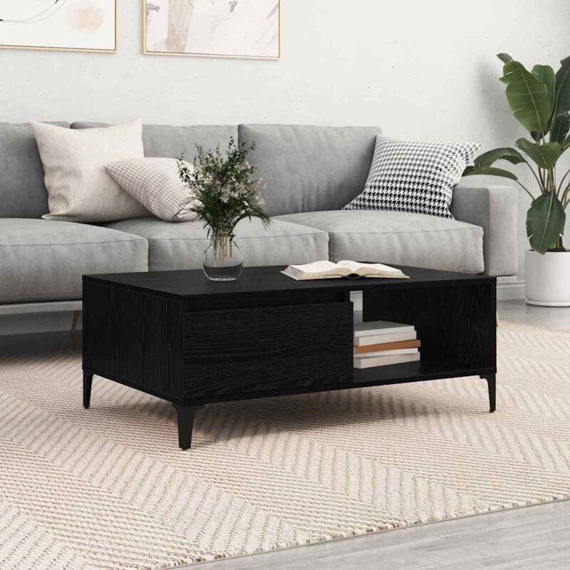 Table basse Chêne noir 90 x 60 x 35 cm Bois d'ingénierie Vidaxl